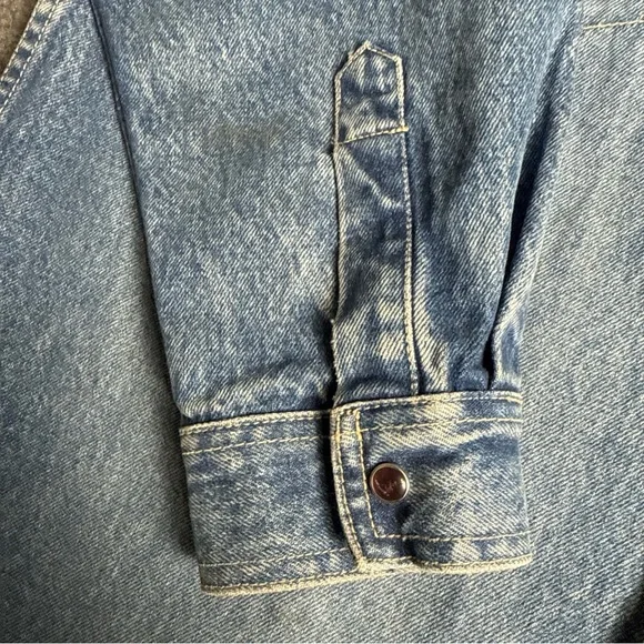 VTG Sean John Jacket Men Blue Denim Pearl Snap Button Pockets Cowboy. - Picture 6 of 14